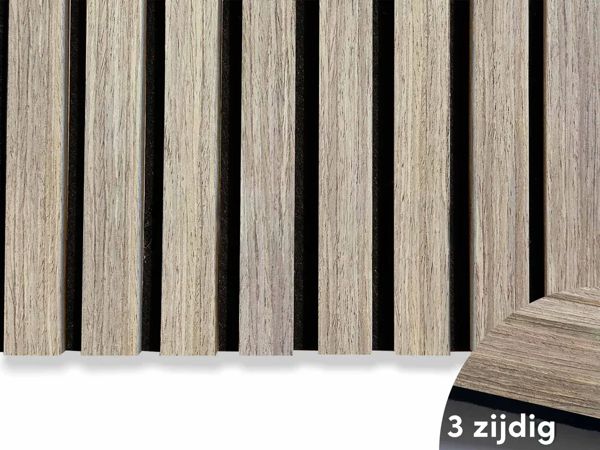 Akupanel - Akoestische Wandpanelen - Verouderd Eiken 300 x 60 cm - 3 zijdig - Image 3