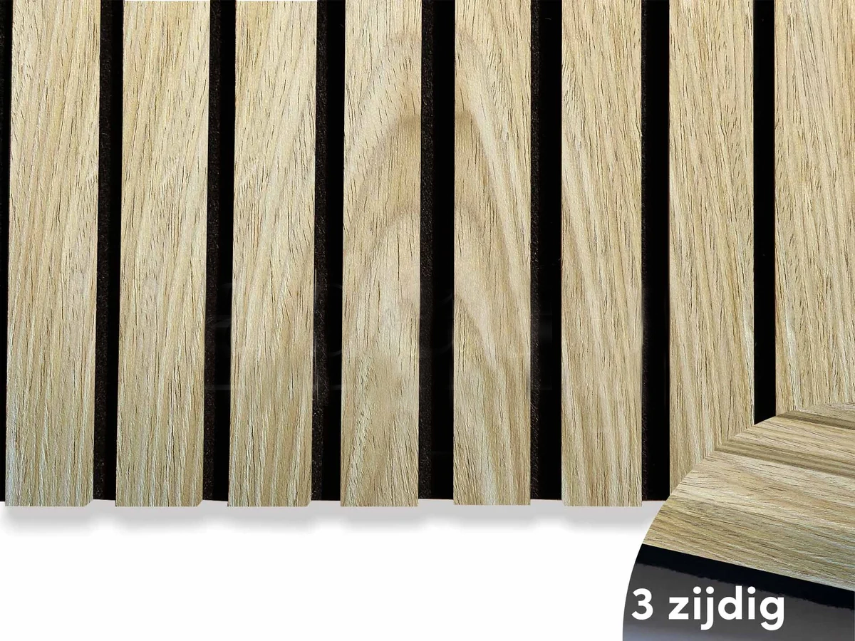 Akupanel - Akoestische Wandpanelen - Klassiek Eiken 300 x 60 cm - 3 zijdig - Image 3