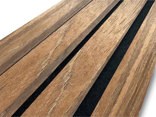 Akupanel - Akoestische wandpanelen - Bruin Eiken 300 x 60 cm - 3 zijdig - Image 2